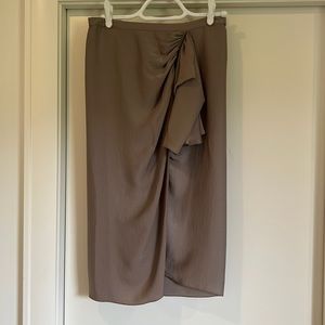 BCBG MaxAzria Stella Midi Skirt in Cinder